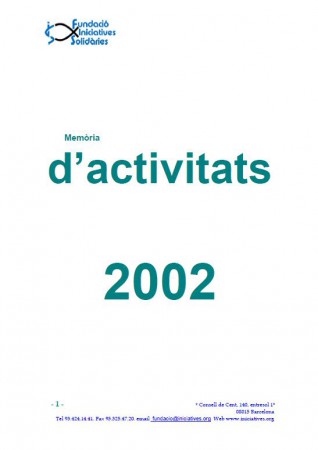 Memòria Fundació Iniciatives Solidàries 2002